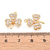 Brass Micro Pave Cubic Zirconia Pendants KK-N263-04G-3