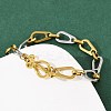 304 Stainless Steel Link Chain Bracelets for Women LS-BJEW-C113-02GP-3