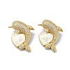 Brass Micro Pave Clear Cubic Zirconia Pendants KK-A221-21A-G-1