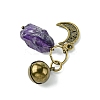 Natural Amethyst Pet Collar Charms HJEW-PH01731-4