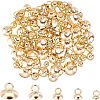 100Pcs 5 Style 304 Stainless Steel Bead Cap Pendant Bails STAS-UN0024-17-5