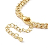Cubic Zirconia Leopard Link Bracelet Brass Curb Chains for Women BJEW-G664-01G-05-4
