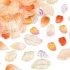 120Pcs 8 Styles Autumn Theme Two-Tone Transparent Glass Charms GLAA-FS0002-56-2
