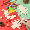 1 Bag Unfinished Wooden Christmas Trees WOOD-SP0001-73-4