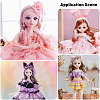5Pcs 5 Styles High Temperature Fiber Long Pear Perm Hairstyle Doll Wig Hair DIY-GL0005-63C-6