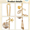 2Pcs Ocean Theme Acrylic & Alloy Pendant Decoration HJEW-SC0002-70-4