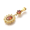 Ion Plating(IP) 304 Stainless Steel Micro Pave Cubic Zirconia Pendants STAS-H228-03G-02-2