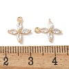Real 18K Gold Plated Brass Cubic Zirconia Charms LS-KK-R037-157G-3
