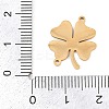 Saint Patrick's Day 304 Stainless Steel Shamrock Connector Charms LS-STAS-Z183-04G-3