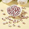 Floral Printed Porcelain Beads PORC-M531-2-5