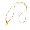 1MM Brass Round Snake Chain Adjustable Slider Necklaces NJEW-M108-29G-2