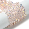 Transparent Electroplate Glass Beads Strands GLAA-K064-04A-AB02-1