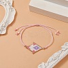 Rhombus Handmade Loom Pattern Glass Seed Braided Bead Bracelets BJEW-MZ00008-5