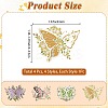 4Pcs Butterfly Brass Bookmarks AJEW-WH20054-145-2