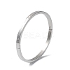 3Pcs 3 Color 304 Stainless Steel Grooved Bangles Set BJEW-F464-02-2