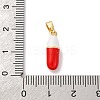 Brass Enamel Pendants KK-Q098-40G-A-3
