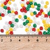 4 Colors Christmas 6/0 Glass Round Seed Beads SEED-X0058-06-4