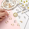 20Pcs 2 Colors Brass Spiral Pad Ear Cuff Findings EJEW-YW0001-17-5