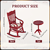 2Pcs Wood Racking Chair Micro Landscape Dollhouse Accessories DJEW-PH0001-66-2