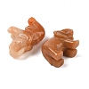 Natural Red Aventurine Carved Elephant Decorations DJEW-M013-01B-1