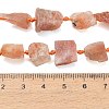 Raw Rough Natural Gold Spot Sunstone Beads Strands G-A322-B10-01-4