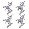 Flower Polyester Embroidery Sew on Appliques PATC-WH0020-33B-1