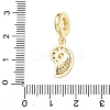 Brass Micro Pave Clear Cubic Zirconia Sea Animal European Dangle Charms LS-KK-B159-04G-03-3