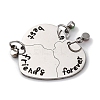 Best Friends Forever 201 Stainless Steel Rhinestone Connector Charms STAS-Q342-08A-P-3