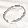 Frosted 304 Stainless Steel Hinged Bangles BJEW-H644-09P-2