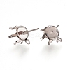 Non-Tarnish 304 Stainless Steel Post Stud Earring Settings STAS-L238-026A-P-1