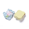 Luminous Cute Animal Translucent Resin Decoden Cabochons RESI-B024-05-3