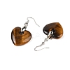 Natutal Tiger Eye Dangle Earrings EJEW-F343-D08-3
