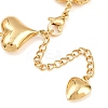 304 Stainless Steel Heart Link Chain Bracelets for Valentine's Day Gift LS-BJEW-D359-17A-G-8