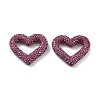 Heart Shape Polymer Clay Rhinestone Beads CLAY-NH0001-09B-10-1
