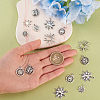 100Pcs 10 Styles Tibetan Style Alloy Charms TIBEP-CJ0001-59-4