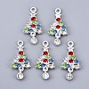 Alloy Colorful Rhinestone Pendants PALLOY-Q441-029-RS-1