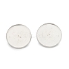 Tarnish Resistant 304 Stainless Steel Brooch Cabochon Settings STAS-G250-04P-B-1