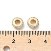 Brass Micro Pave Cubic Zirconia European Beads KK-A254-03A-G-2