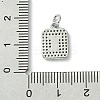 Rack Plating Brass Micro Pave Clear Cubic Zirconia Charms KK-G501-01T-P-3