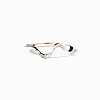 Wave Shaped 925 Sterling Silver Micro Pave Clear Cubic Zirconia Finger Rings FS-WG6021D-03-1