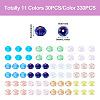 330Pcs 11 Colors Electroplate Glass Beads Strands EGLA-TA0001-94-4