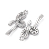 Brass Rhinestone Pendants KK-E793-16P-2