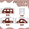 3Pcs 3 Styles Density Board Wood Wall Clothes Hook AJEW-NB0008-12-2
