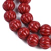 Synthetic Coral Carved Beads Strands CORA-M001-15-3