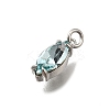 Horse Eye Brass with Glass Charms KK-G525-04P-01-2