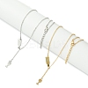 2Pcs 2 Colors Alloy Cable Chain Wine Cup Pendant Y Necklaces for Women AJEW-FS0001-23-3