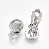 Tarnish Resistant 201 Stainless Steel Clip-on Earring Findings LS-X-STAS-S079-81B-3