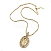 Brass Cubic Zirconia Pendant Necklaces for Women NJEW-U034-01C-G-4