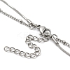 Non-Tarnish 304 Stainless Steel Double-Layer Necklace LS-NJEW-Q321-01P-4
