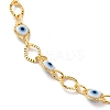 Brass Horse Eye Link Chain Necklaces NJEW-JN03161-01-2